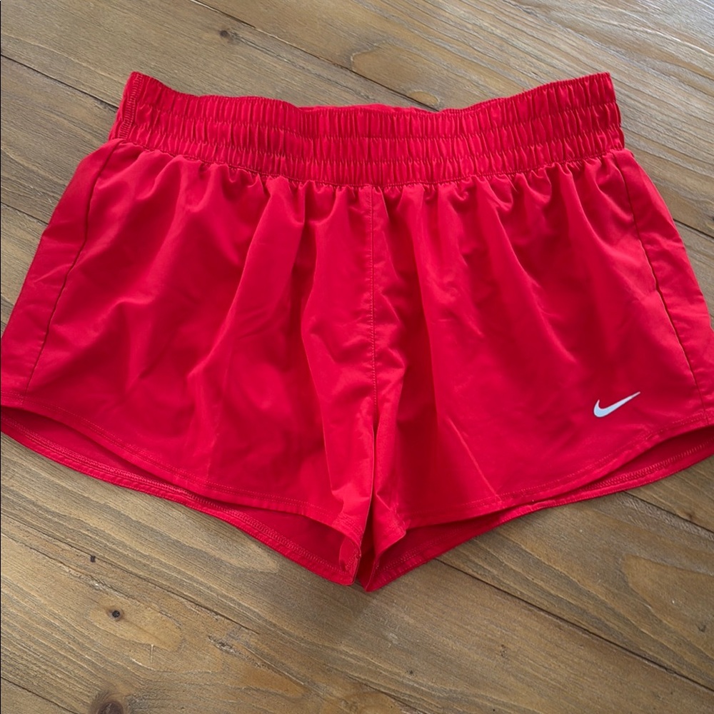 Nike Red Athletic Shorts Lightweight Moisture-Wicking